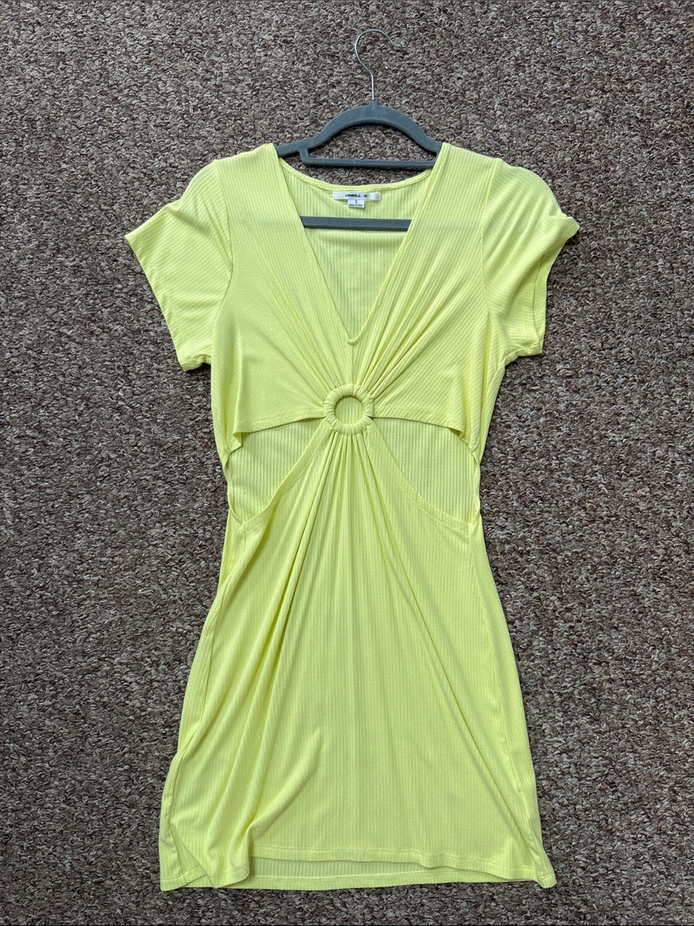O’Neill cut out yellow mini dress